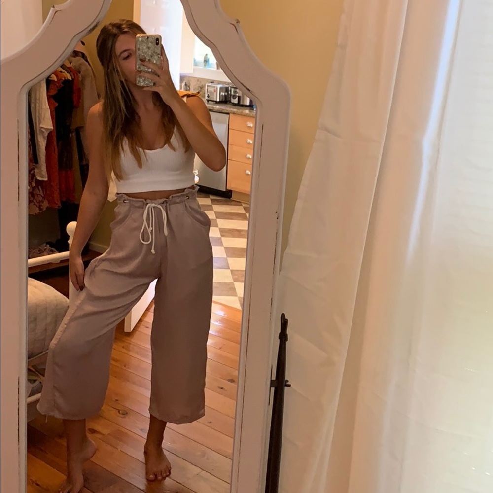 high waisted flowy pants